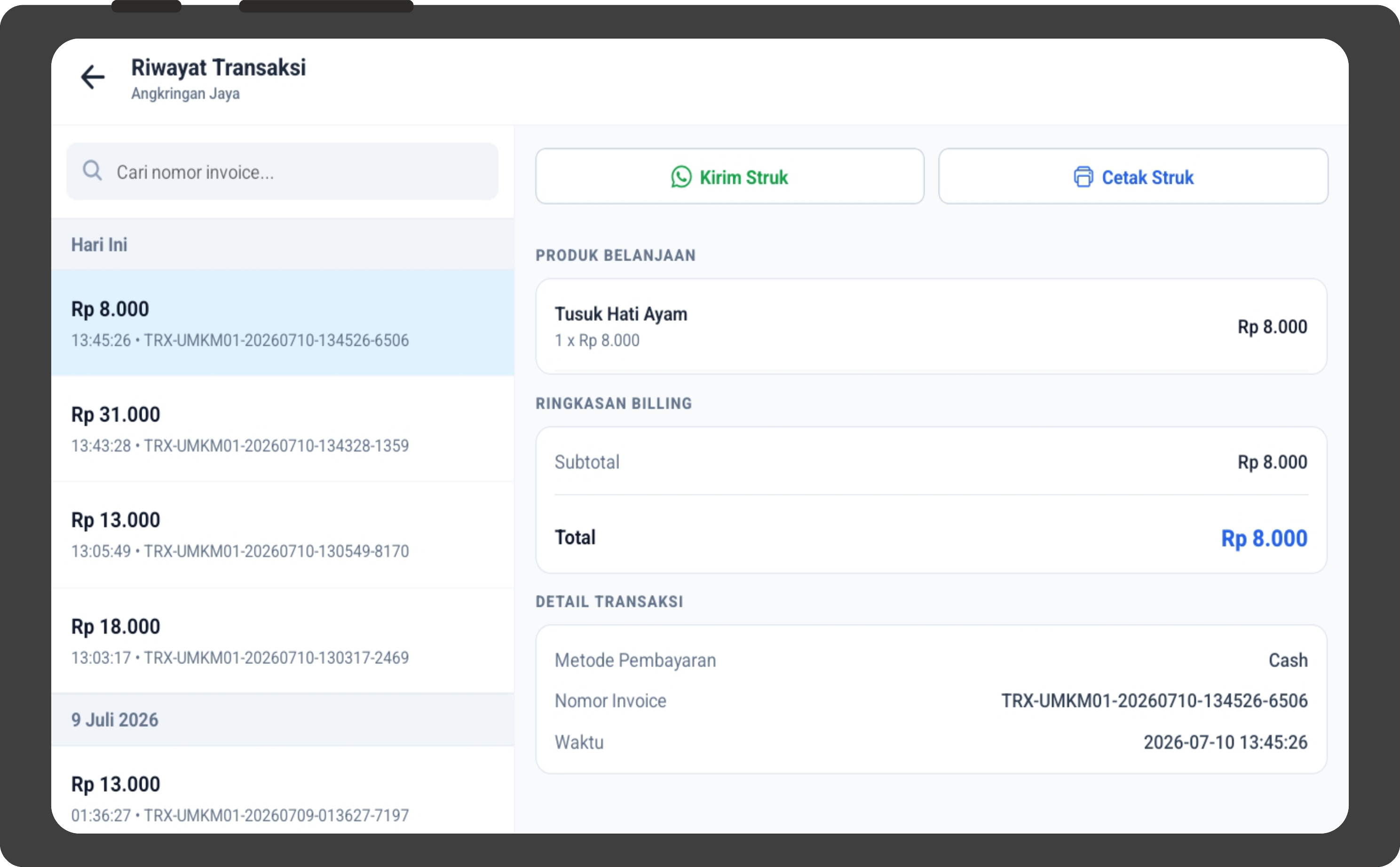 Dashboard KasirJaa 3